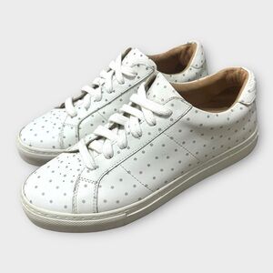 GREATS Nick Wooster Royale Dots Sneakers Women's 7.5 White Leather Low Top Shoes